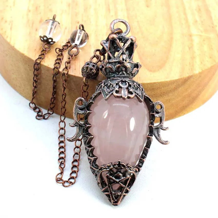 Natural Crystal Pendulum for Dowsing & Spiritual Divination — Genuine Gemstone