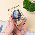 Labradorite Spider Crystal Figurine – Natural Stone Collectible