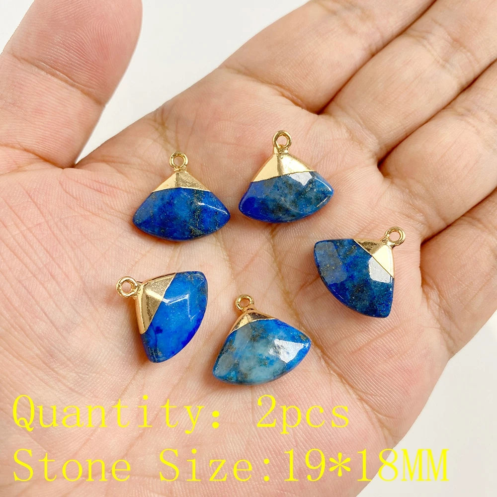 Lapis Lazuli Gemstone Charms & Connectors | Natural Stone Jewelry Making Supplies