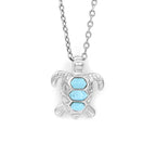 Larimar Sea Turtle Pendant Necklace