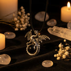 Dragon Crystal Point Pendant Necklace — Natural Gemstone Talisman