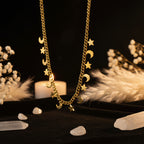 Celestial Moon & Star Gold Chain Necklace – Gentle Guidance & Cosmic Connection