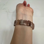 Rutilated Quartz Wide Cuff Bracelet