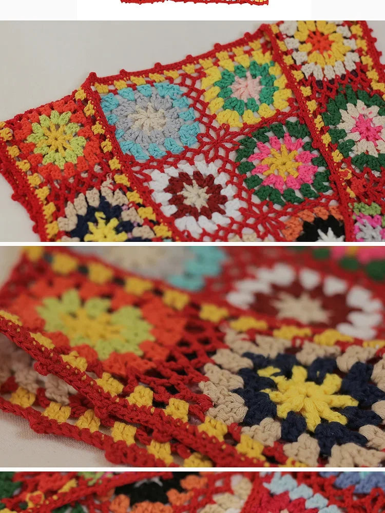 Boho Granny Square Crochet Vest Top