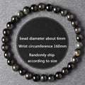 Rainbow Eye Obsidian Bracelet — Natural Crystal Bead Bracelet (6–18mm)
