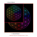Flower of Life Altar Cloth – Sacred Geometry Tarot Spread & Meditation Mat