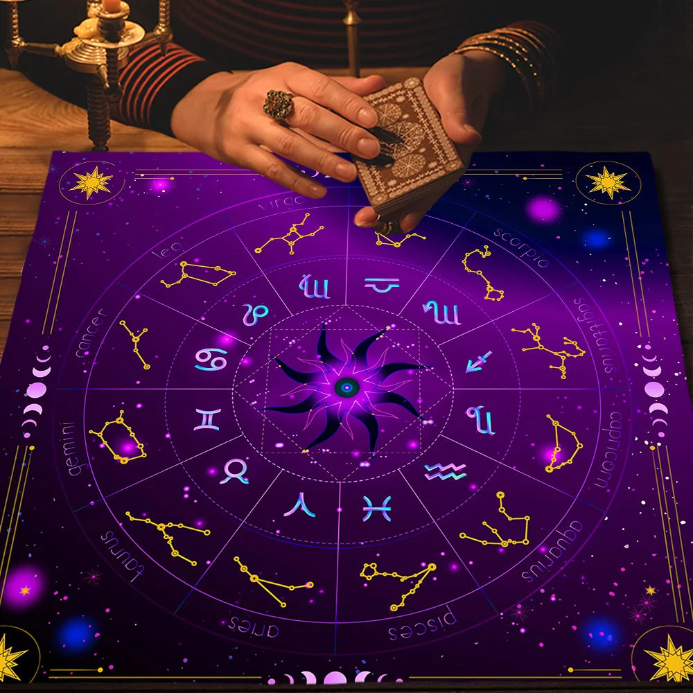 Mandala Flower of Life Altar Cloth — Sacred Geometry Tarot Mat