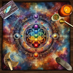Mandala Flower of Life Altar Cloth — Sacred Geometry Tarot Mat