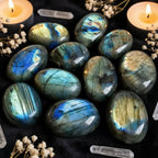 Labradorite Palm Stone | Natural Crystal for Reiki & Meditation