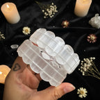 Selenite Stone Bead Bracelet – Natural Crystal Healing Bracelet