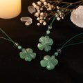 Aventurine Four Leaf Clover Crystal Keychain