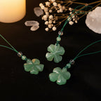 Aventurine Four Leaf Clover Crystal Keychain