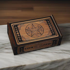 Wooden Tarot Card Storage Box | Engraved Sliding Lid | Choose Your Design