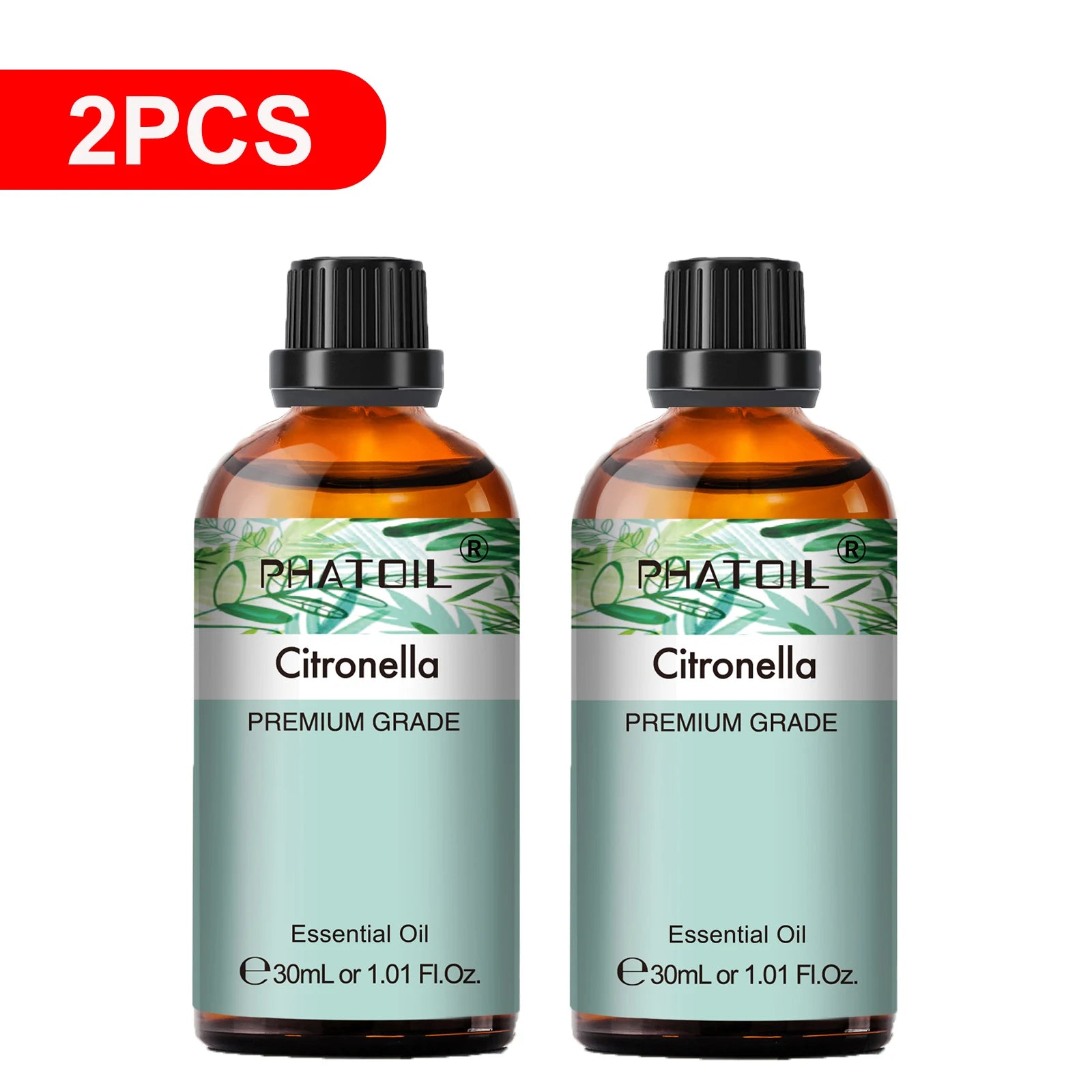 Pure Essential Oils – 2-Pack 30ml Aromatherapy Singles