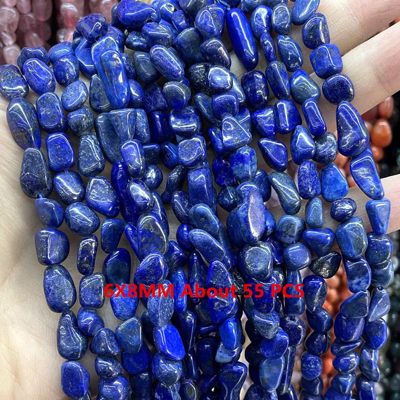 Lapis Lazuli Natural Stone Beads | Loose Spacer Beads for Jewelry Making