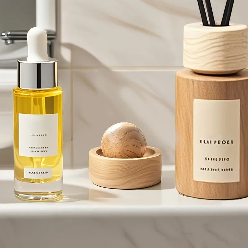Mini Wooden Essential Oil Diffuser | Car & Home Aromatherapy Decor