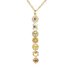 7 Chakra Pendant Necklace – Colorful Stone Stainless Steel