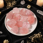 Raw Rose Quartz Rough Stone — 50g Natural Crystal Chunk