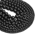 Black Obsidian Round Beads Strand — Natural Stone for Jewelry Making (4–18mm)
