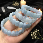 Aquamarine Beaded Strand Bracelet | Natural Gemstone