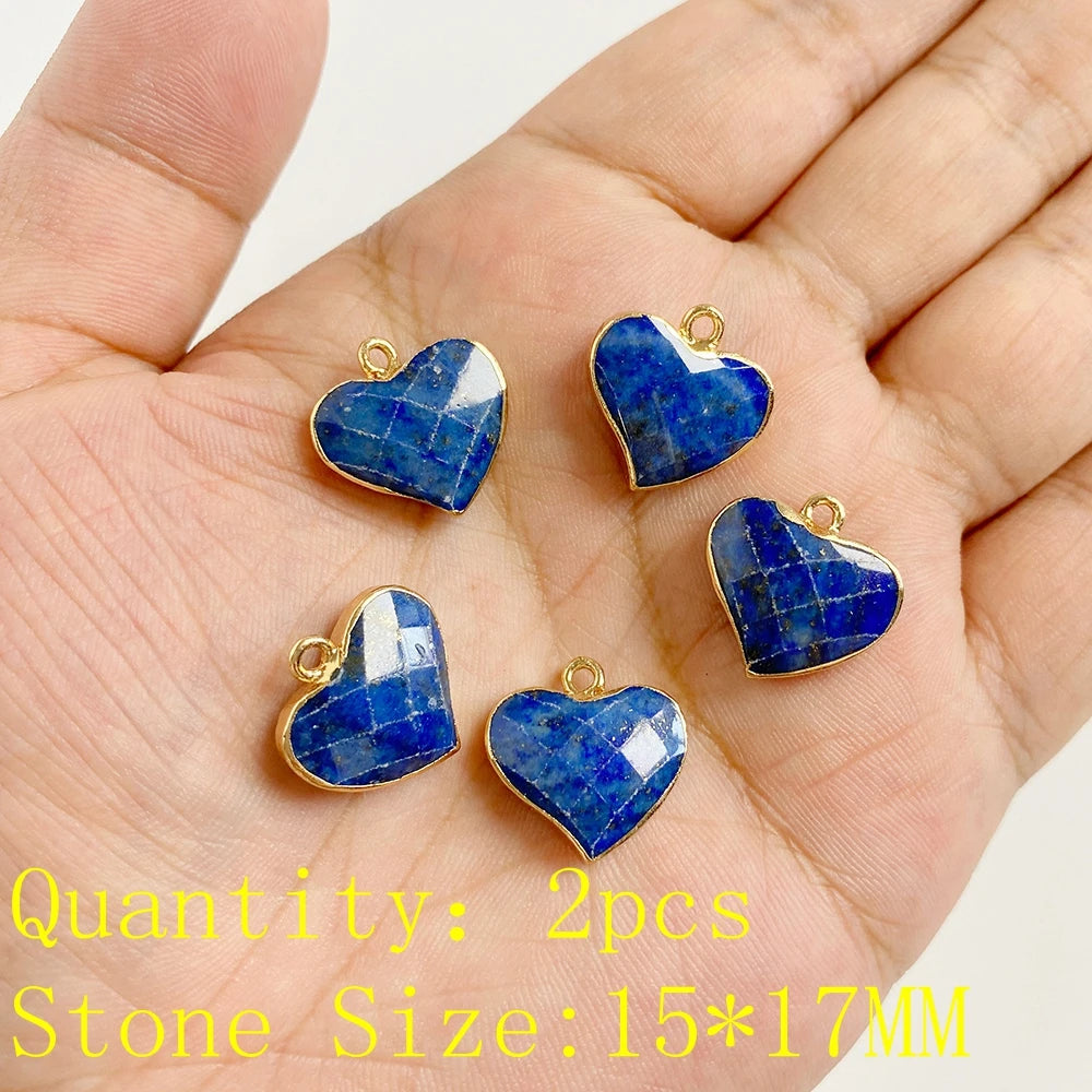 Lapis Lazuli Gemstone Charms & Connectors | Natural Stone Jewelry Making Supplies