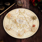 Metatron's Cube Crystal Grid Board | Sacred Geometry Wood Altar Plate