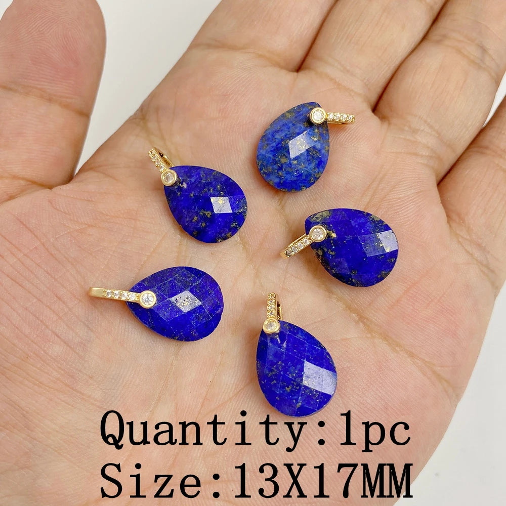 Lapis Lazuli Natural Gemstone Pendants & Charms | Jewelry Making Supplies