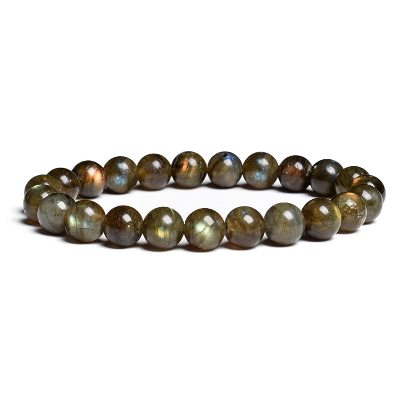 Labradorite Crystal Bracelet | Natural Gemstone Bead Bracelet