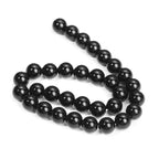 Black Obsidian Round Beads Strand — Natural Stone for Jewelry Making (4–18mm)