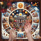 Celestial Cosmic Altar Cloth — Mystical Astrological Tarot Mat