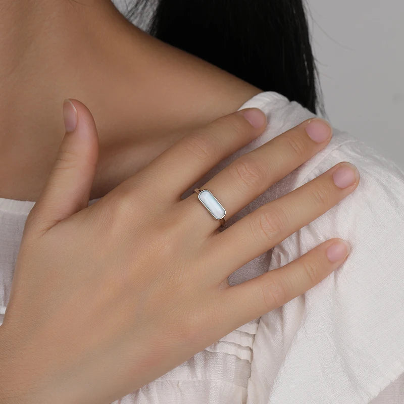 Larimar Bar Ring in 925 Sterling Silver