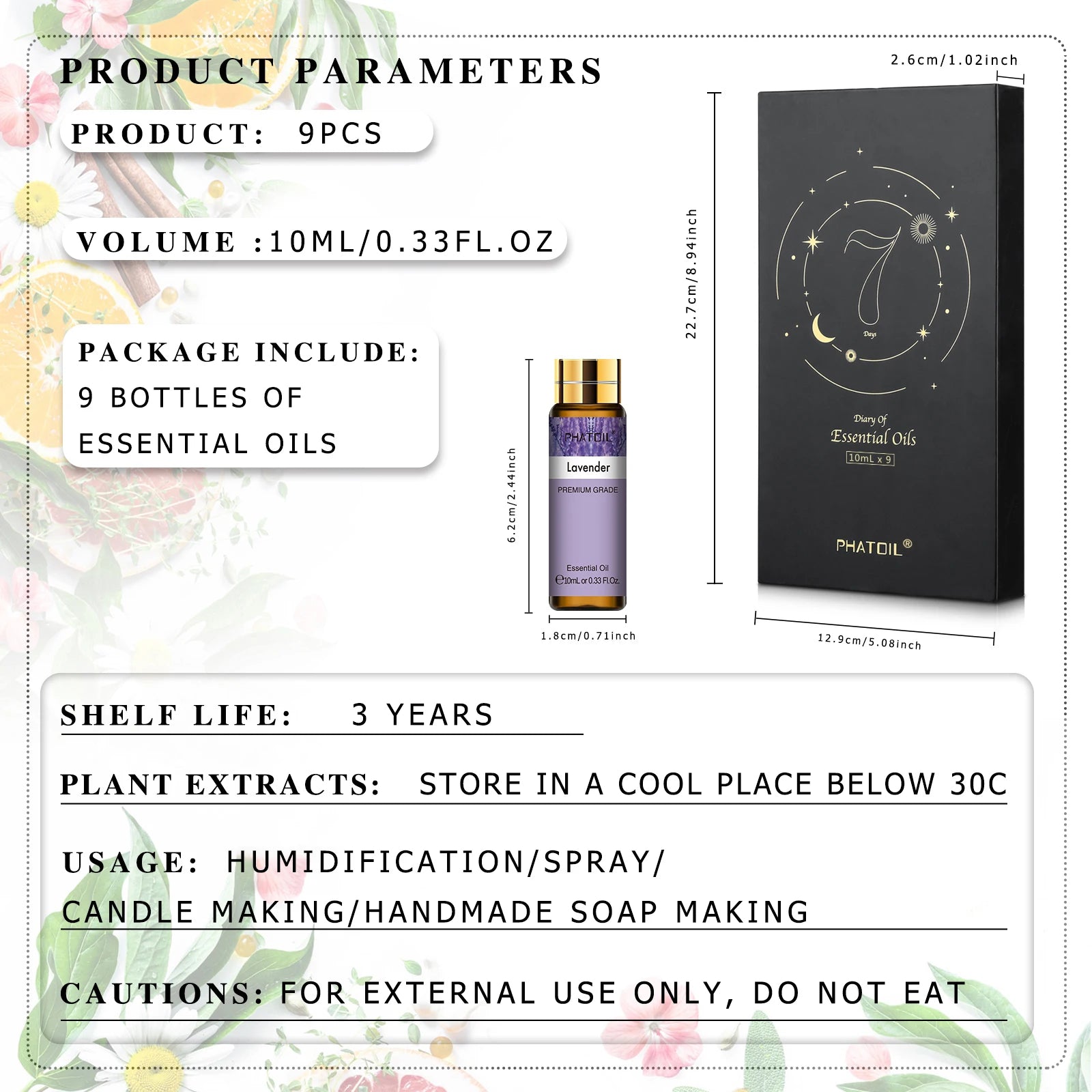 Pure Essential Oils – Singles & 9-Piece Gift Sets | 10ml