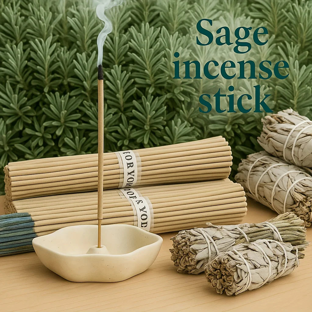 White Sage Incense Sticks | Long-Burning Cleansing Sticks for Meditation & Ritual
