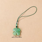 Aventurine Four Leaf Clover Crystal Keychain