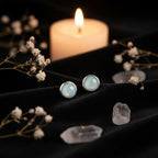 Aquamarine Round Stud Earrings | 925 Sterling Silver