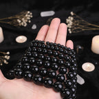 Black Obsidian Round Beads Strand — Natural Stone for Jewelry Making (4–18mm)