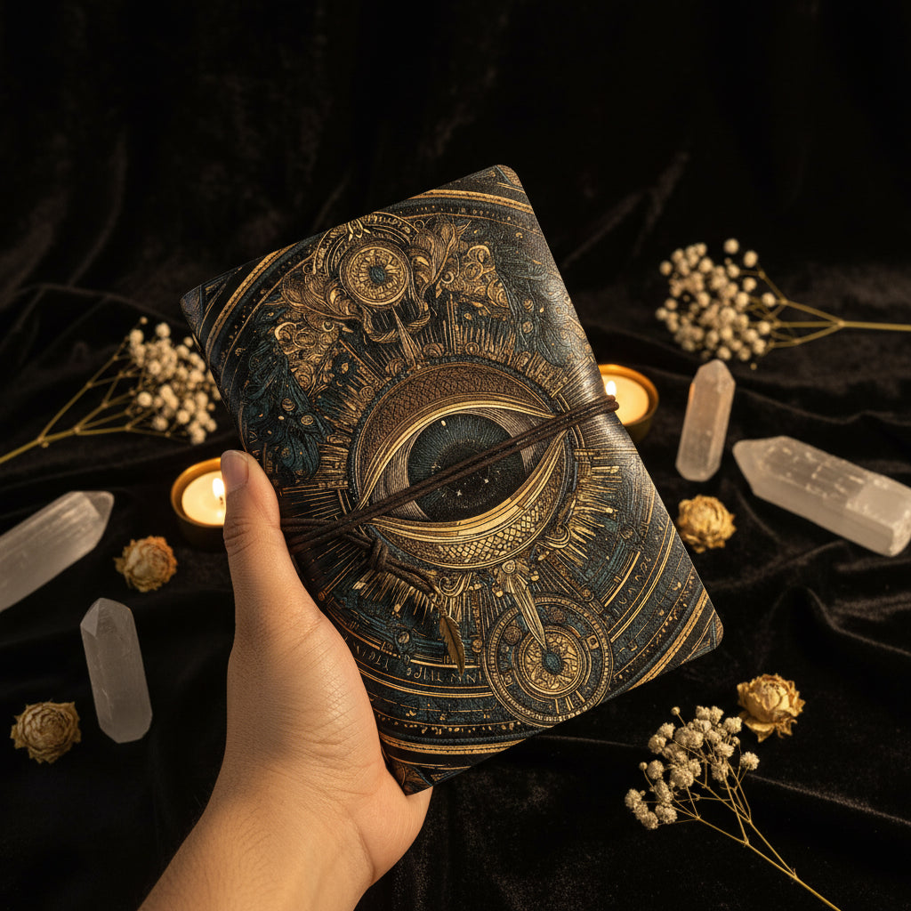 All-Seeing Eye Leather Journal — Refillable Vintage Travel Notebook