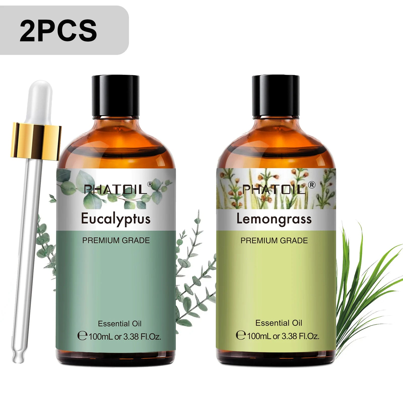 Pure Essential Oils – 100ml Singles & Blended 2-Pack Sets