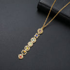 7 Chakra Pendant Necklace – Colorful Stone Stainless Steel