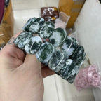 Natural Green Tree Moss Agate Bracelet