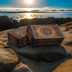 Wooden Tarot Card Storage Box | Engraved Sliding Lid | Choose Your Design
