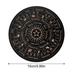 Wooden Pendulum Board — Celestial Moon & Star Divination Plate