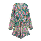 Floral Tassel Tie Boho Playsuit