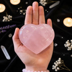 Rose Quartz Heart Stone | Natural Pink Crystal for Love & Emotional Healing