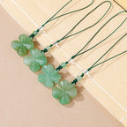 Aventurine Four Leaf Clover Crystal Keychain