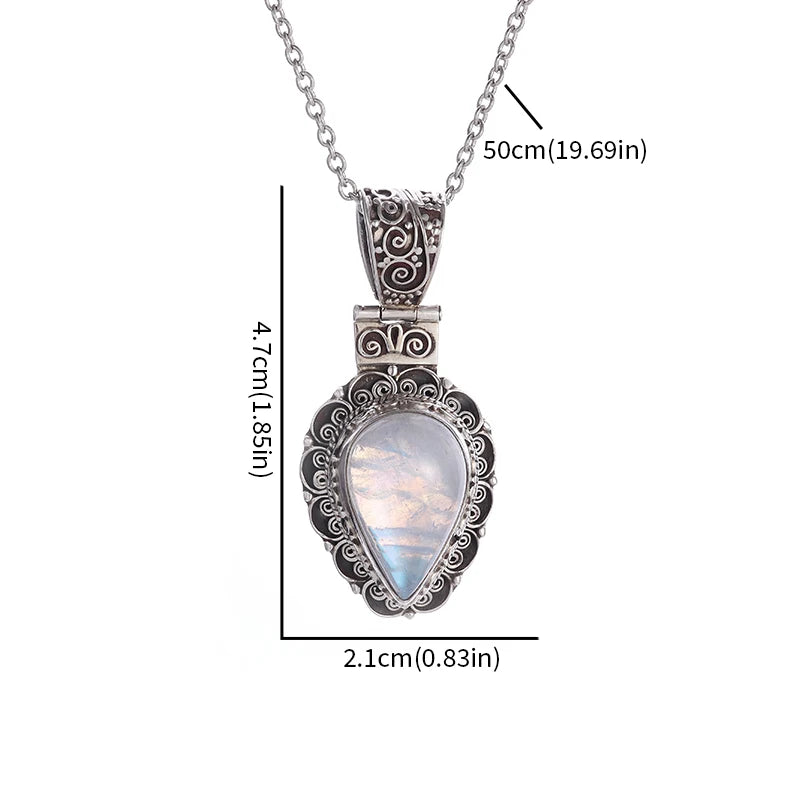 Water Drop Moonstone Pendant