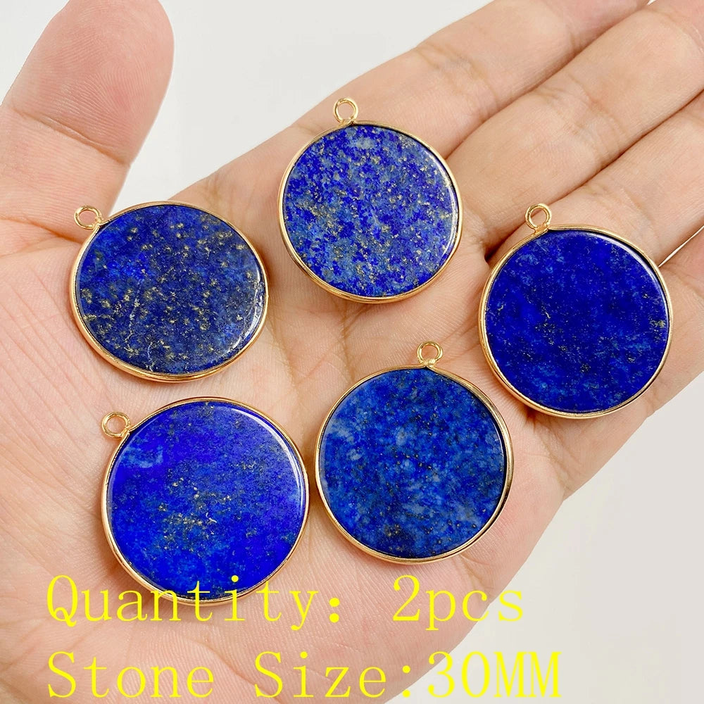 Lapis Lazuli Gemstone Charms & Connectors | Natural Stone Jewelry Making Supplies