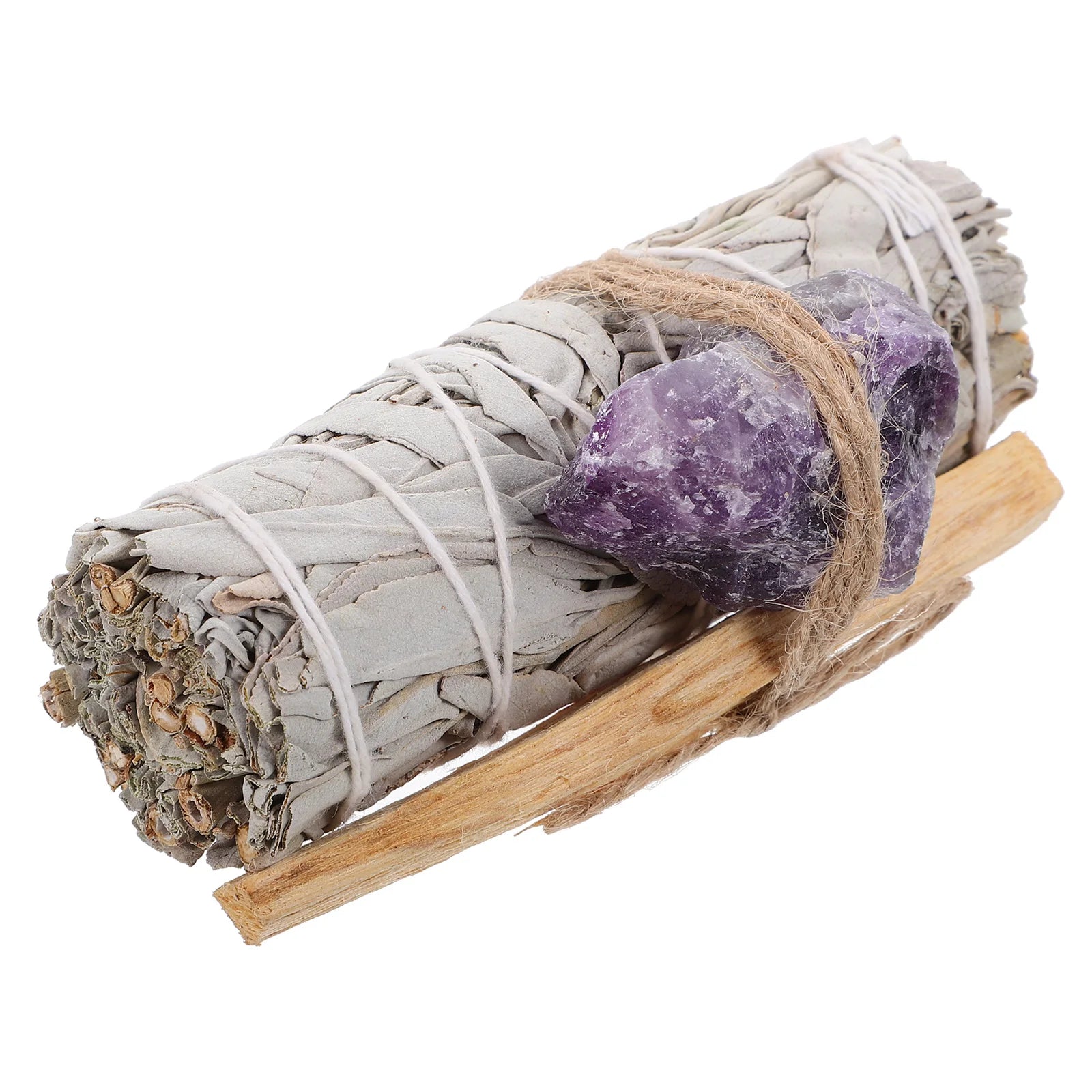 Sacred Smudging Ritual Bundle | White Sage, Palo Santo & Amethyst
