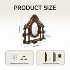 Baroque Mirror Wall Shelf – Ornate Wooden Crystal Display