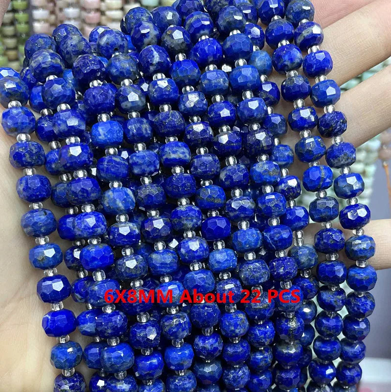 Lapis Lazuli Natural Stone Beads | Loose Spacer Beads for Jewelry Making